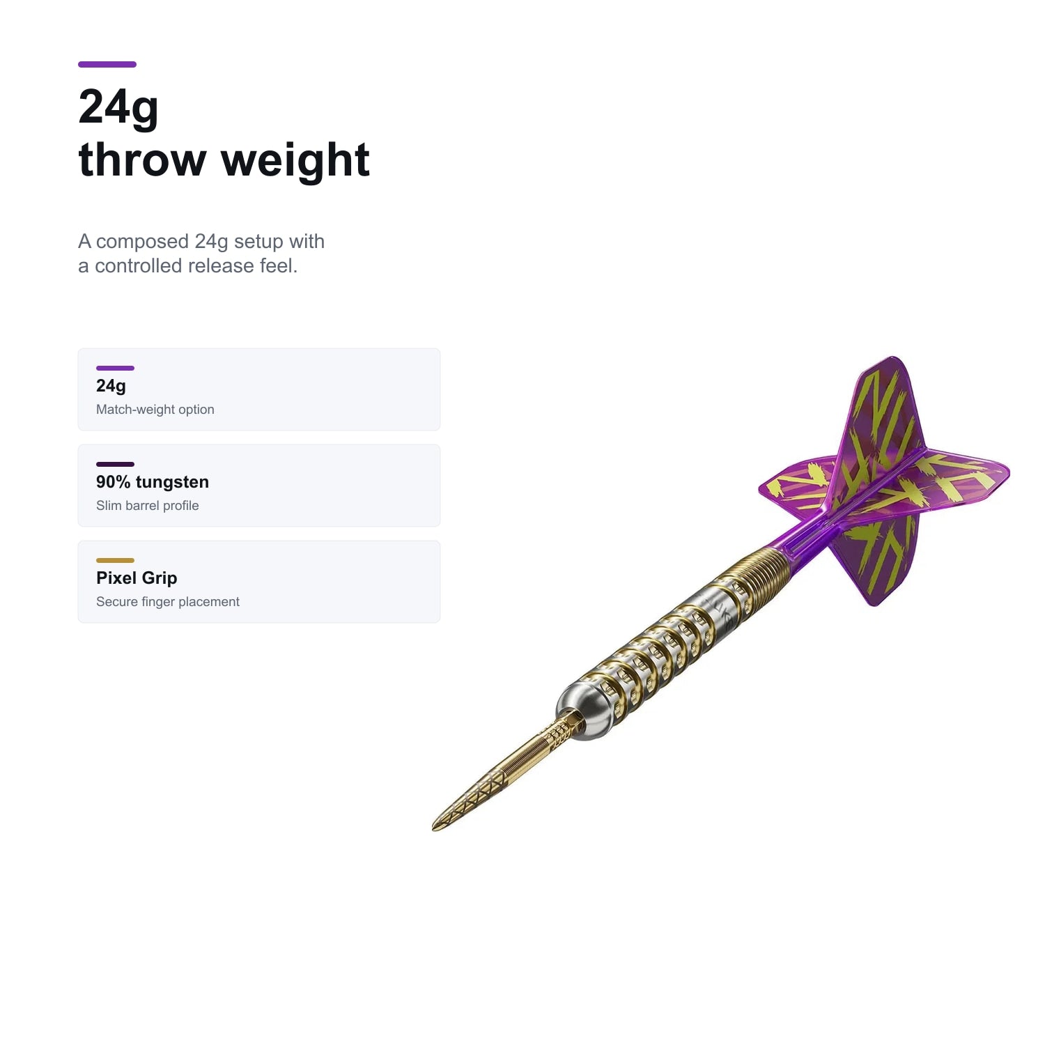 Luke Littler G1 Prodigy 24g steel tip dart weight