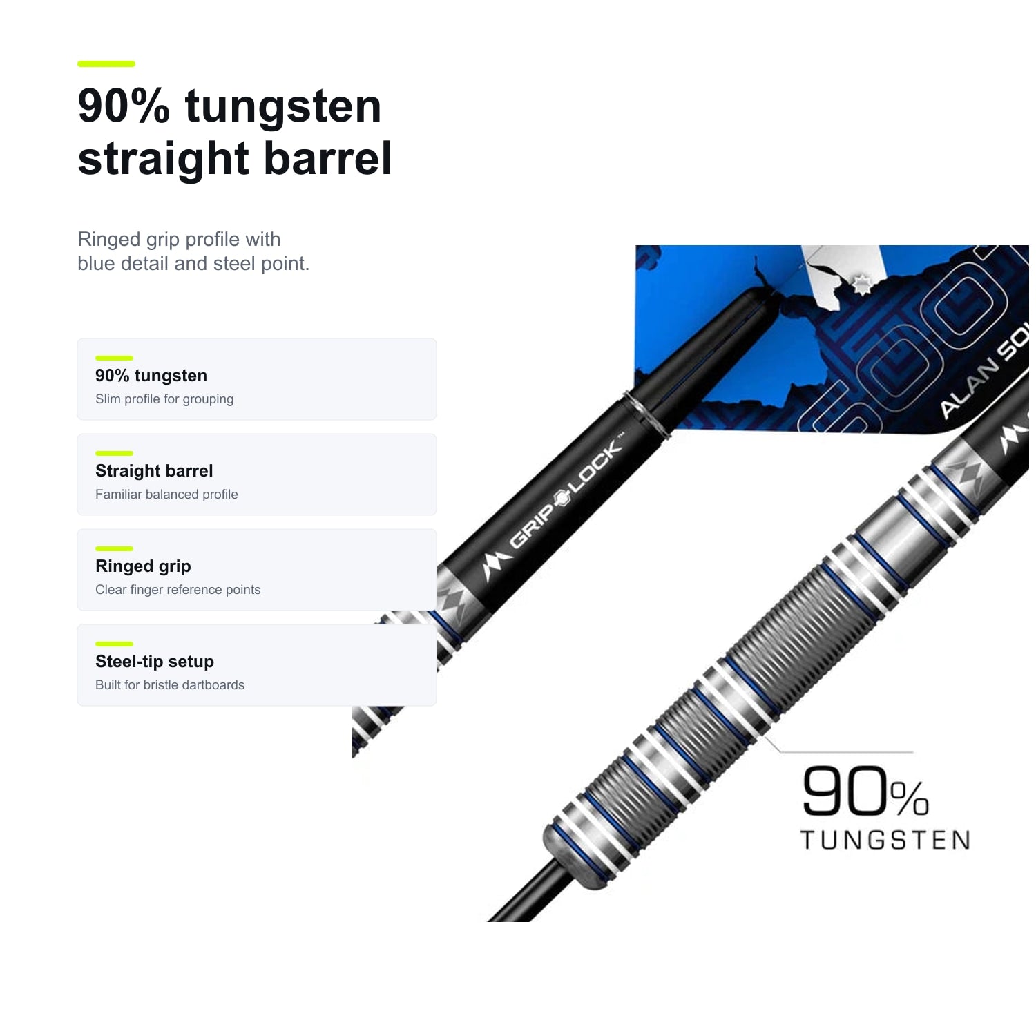 Mission Alan Soutar 90% tungsten straight barrel image