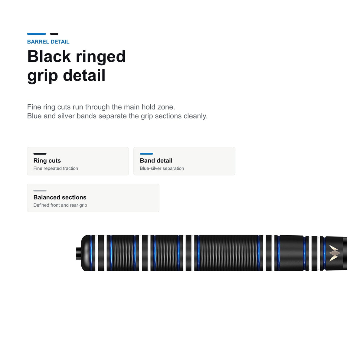 Mission Alan Soutar Black 90% black ringed grip detail image