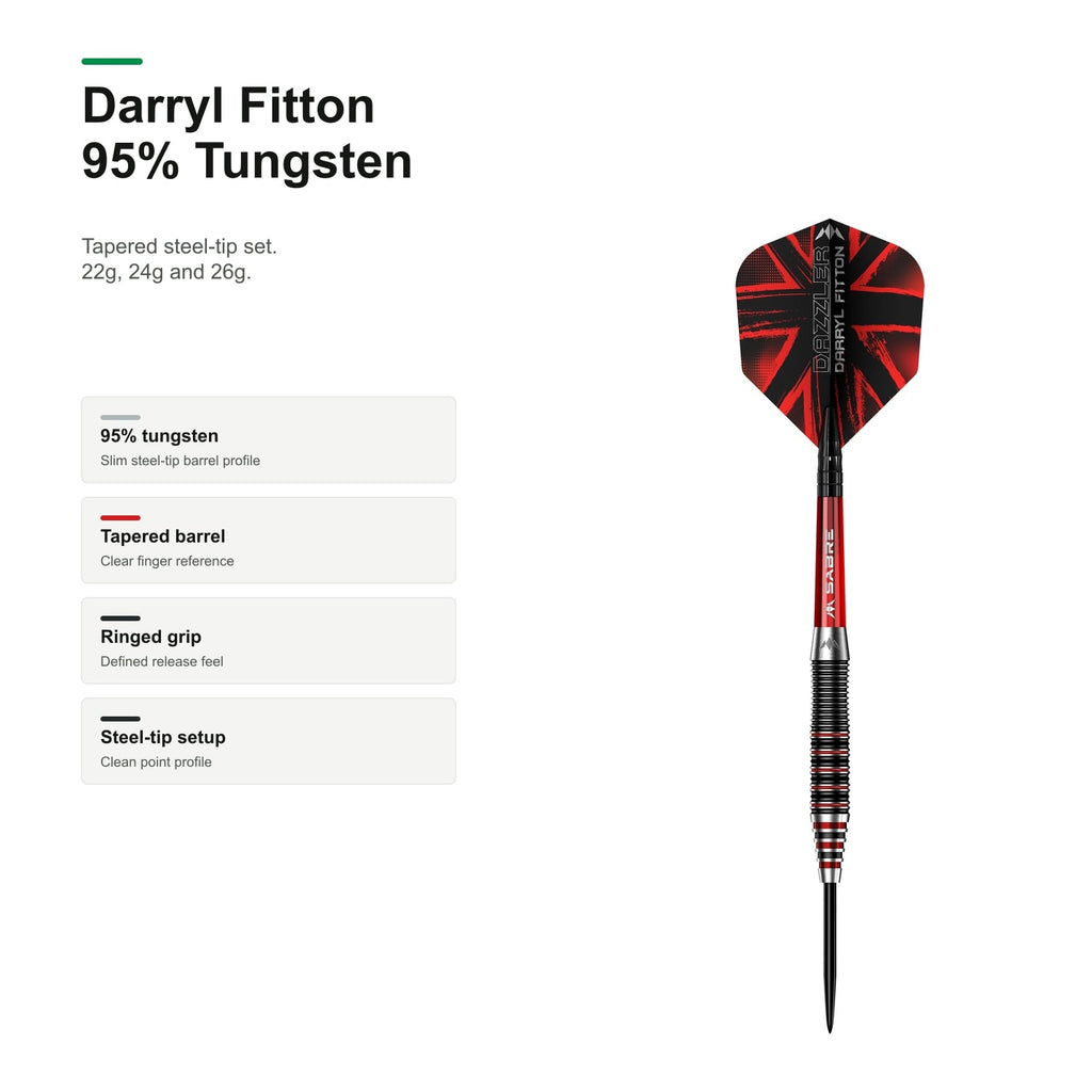 Mission Darryl Fitton 95% darts product profile