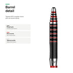 Mission Darryl Fitton 95% darts tapered barrel detail