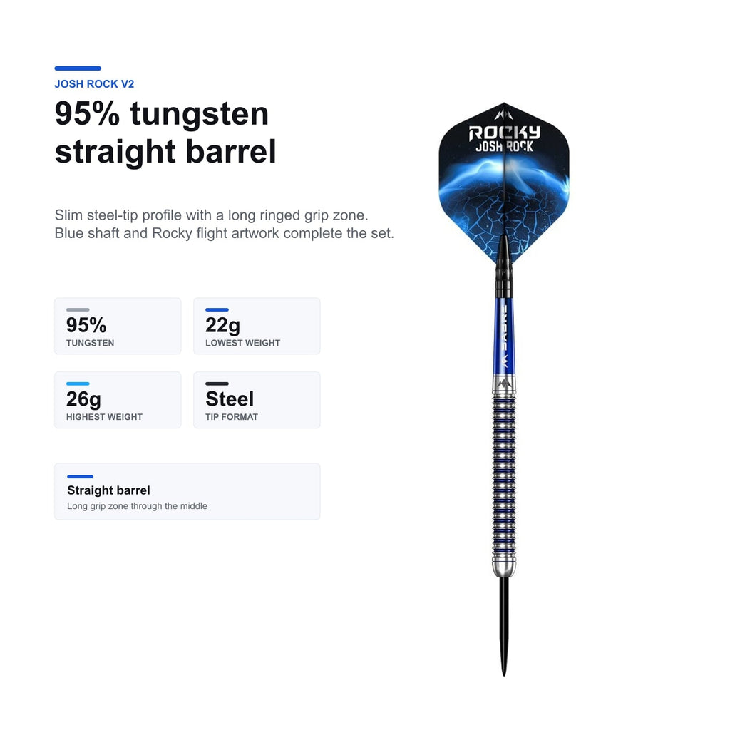 Mission Josh Rock V2 95% tungsten straight barrel profile