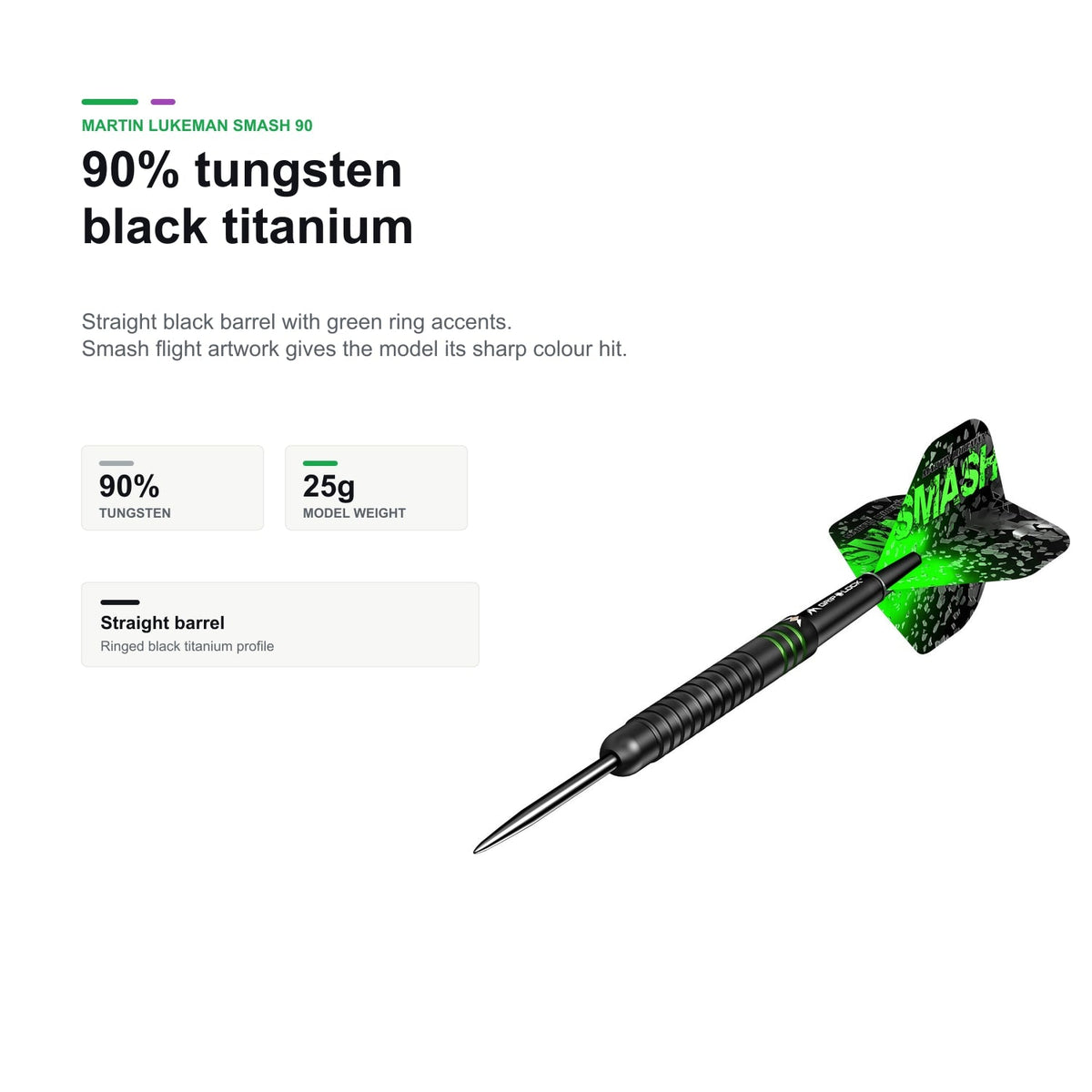 Mission Martin Lukeman Smash Black Titanium 90% tungsten profile product image