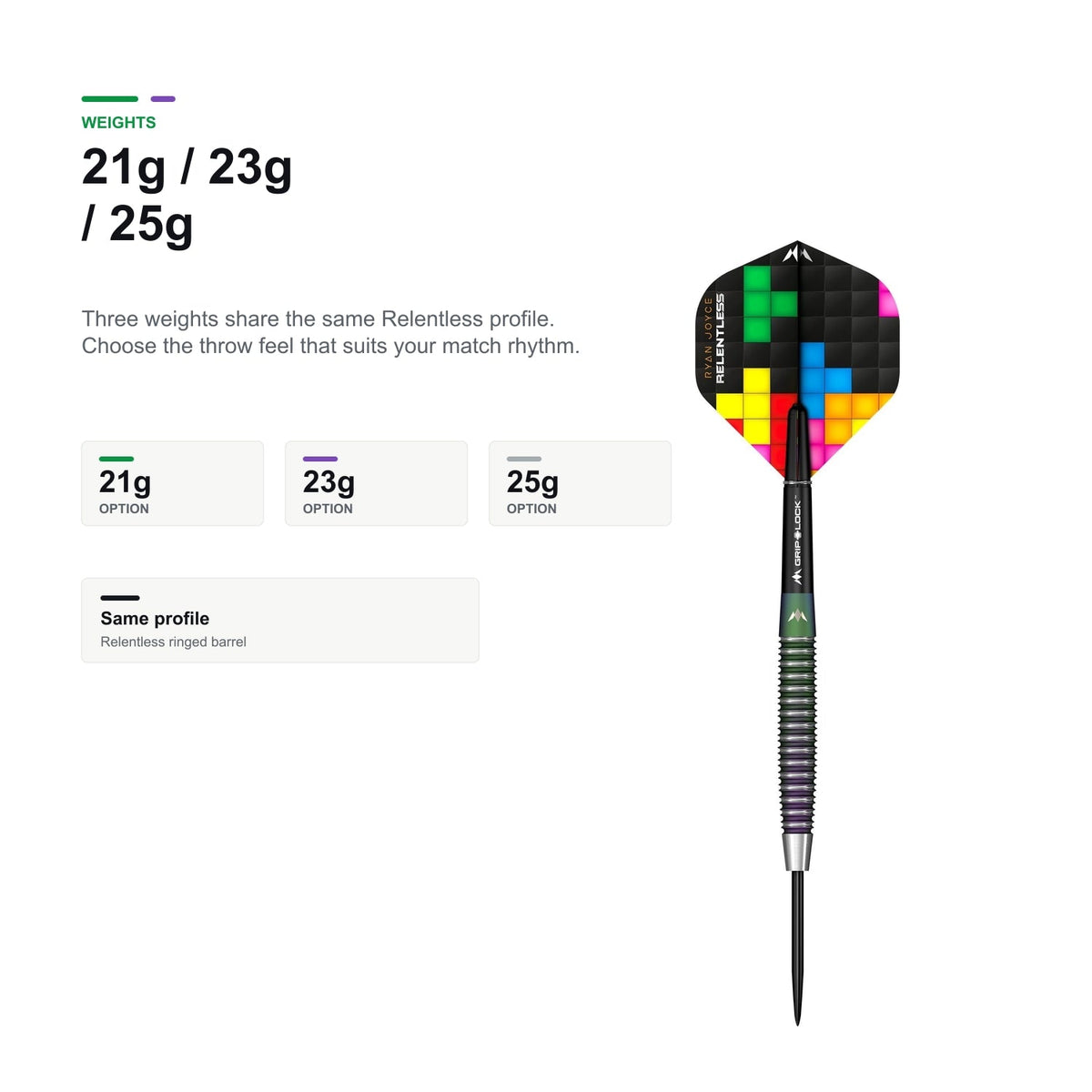 Mission Ryan Joyce Relentless 95% 21g 23g 25g weight range product image