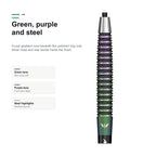 Mission Ryan Joyce Relentless 95% green purple and steel finish detail