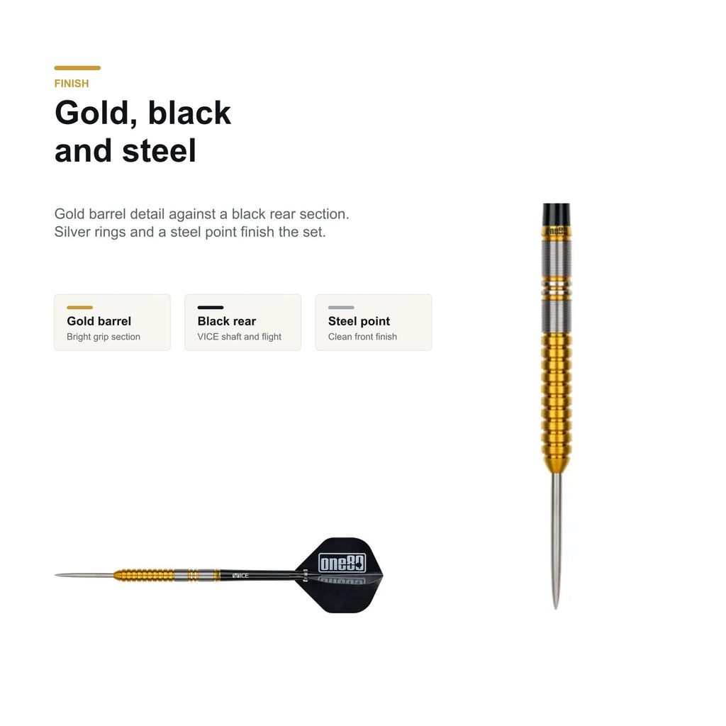 One80 Beau Greaves Gold Edition 90% gold black steel finish