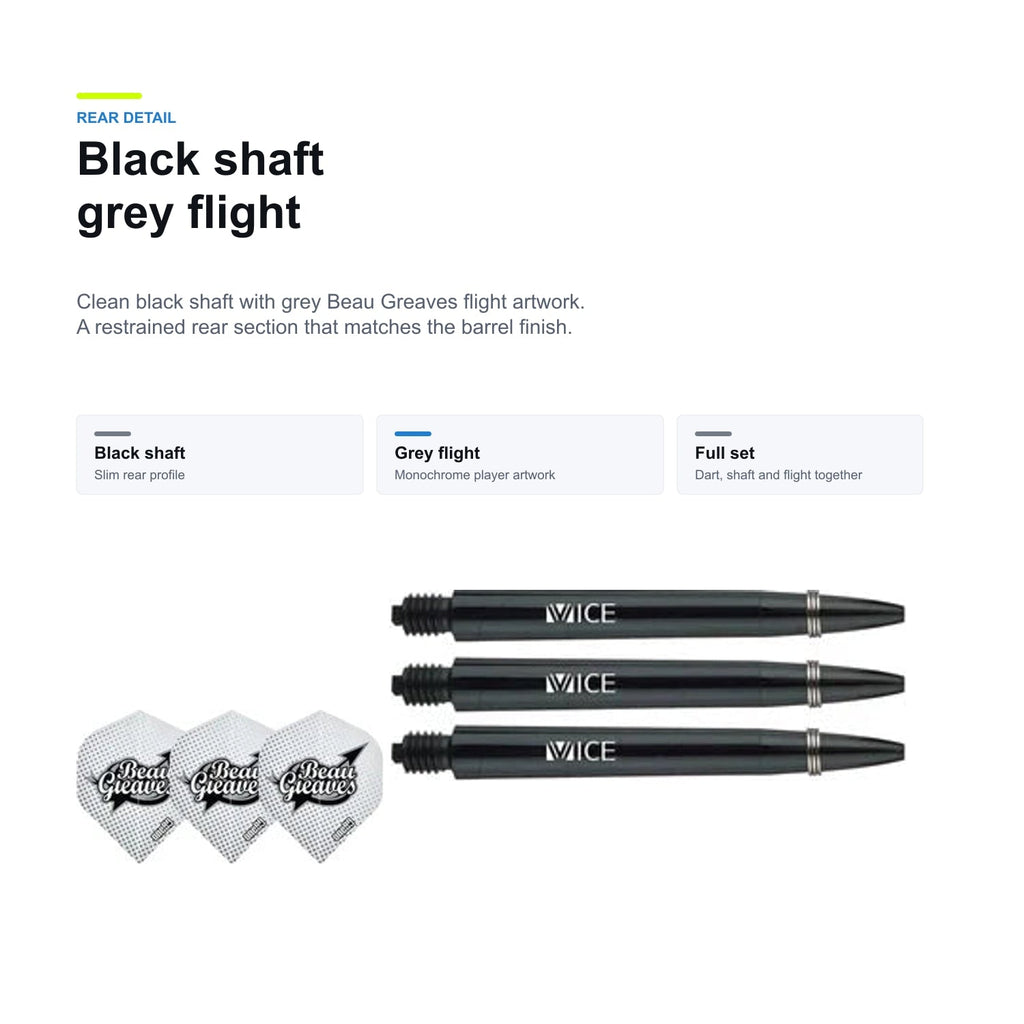One80 Beau Greaves HD 90% shaft and flight detail