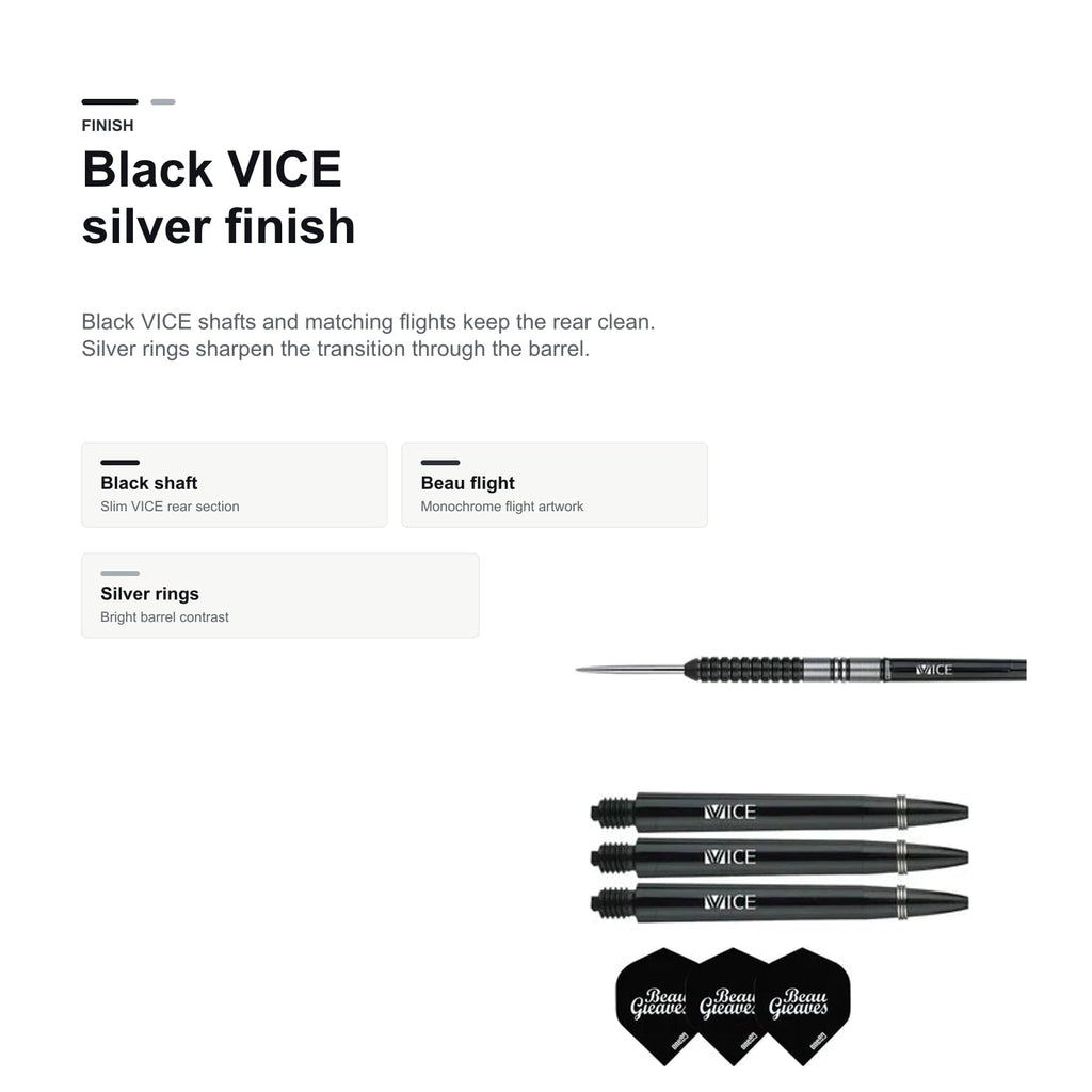 One80 Beau Greaves VHD Black Edition 90% black silver VICE finish