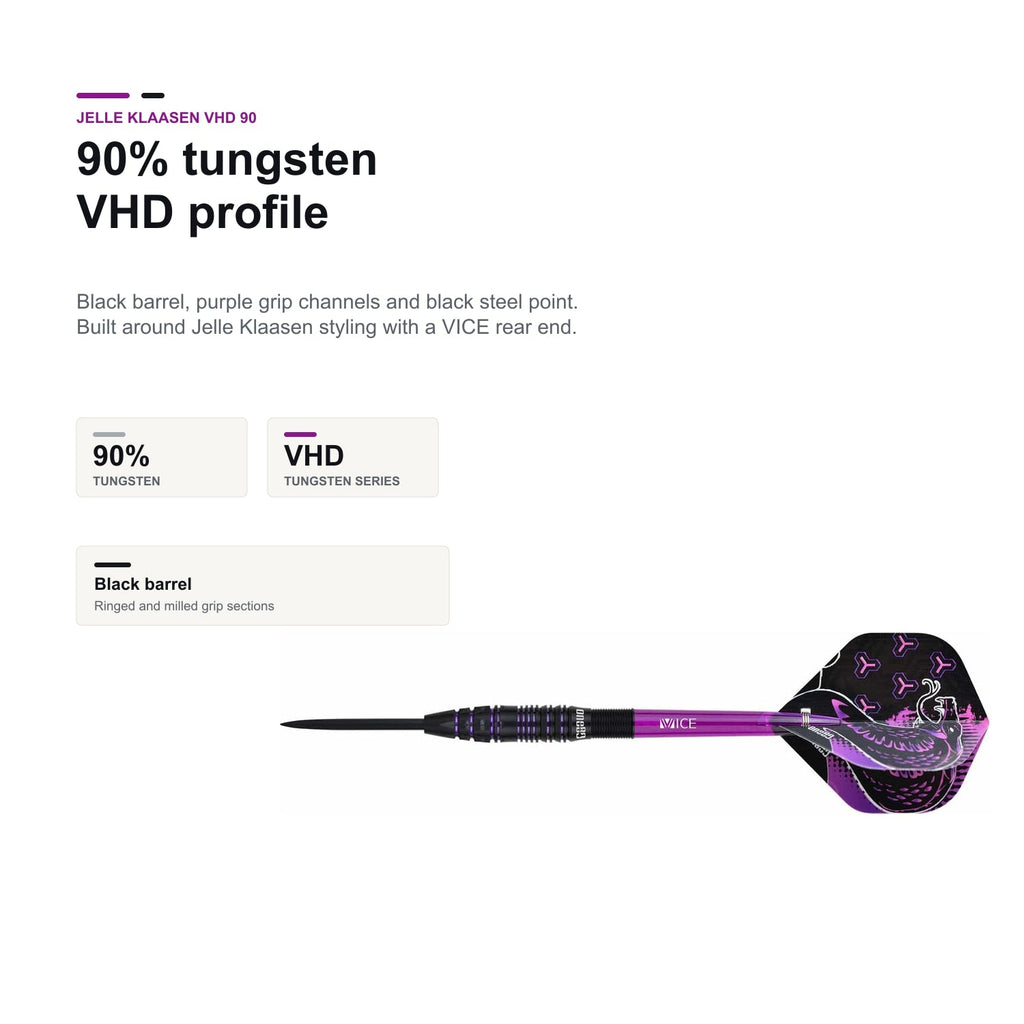 One80 Jelle Klaasen VHD 90% tungsten VHD profile