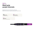 One80 Jelle Klaasen VHD 90% black purple barrel detail