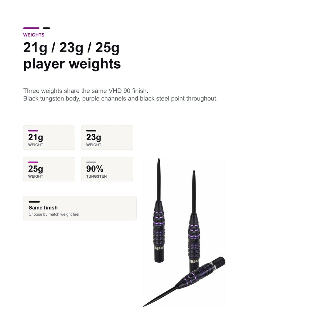 One80 Jelle Klaasen VHD 90% 21g 23g 25g player weights