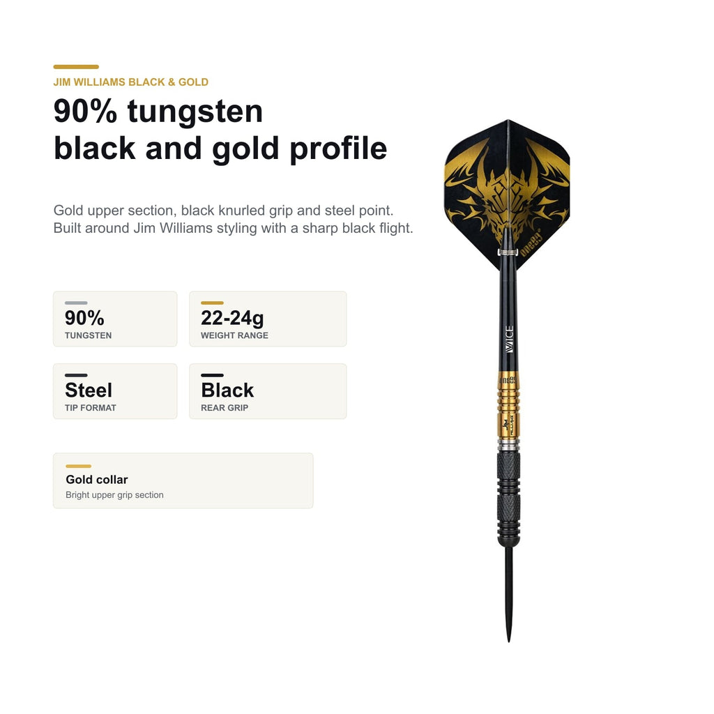 One80 Jim Williams Black and Gold 90% tungsten profile image