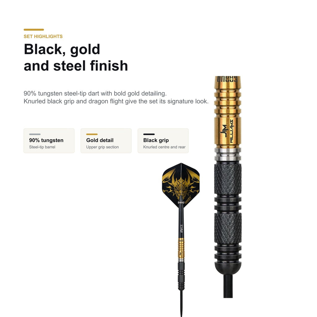 One80 Jim Williams Black and Gold 90% black gold steel finish image