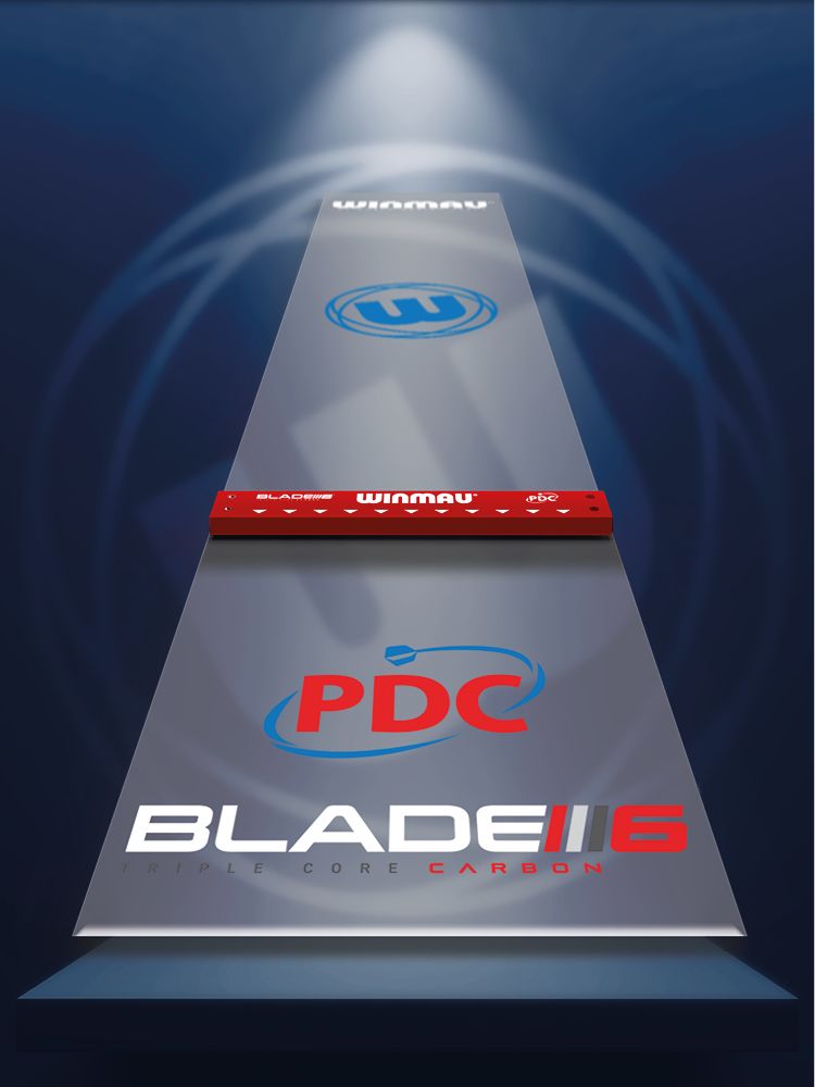 Winmau Clearzone PVC Dart Mat with Integrated Oche GW Darts
