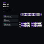 Shot Americana Mardi Grass 80% purple and silver barrel detail