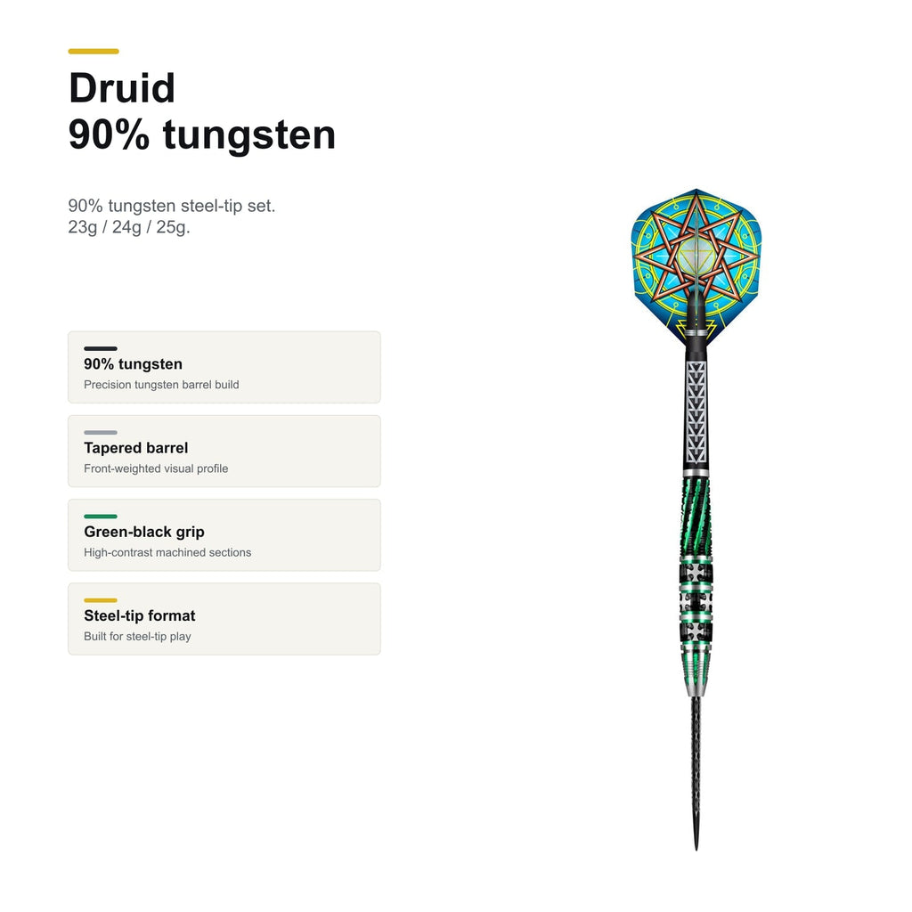 Shot Celt Druid 90% Steeltip darts product profile