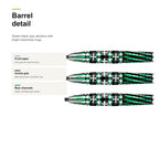 Shot Celt Druid 90% Steeltip darts barrel detail