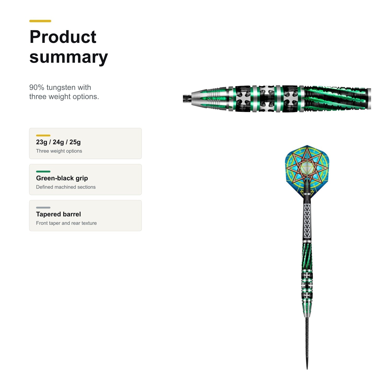 Shot Celt Druid 90% Steeltip darts product summary