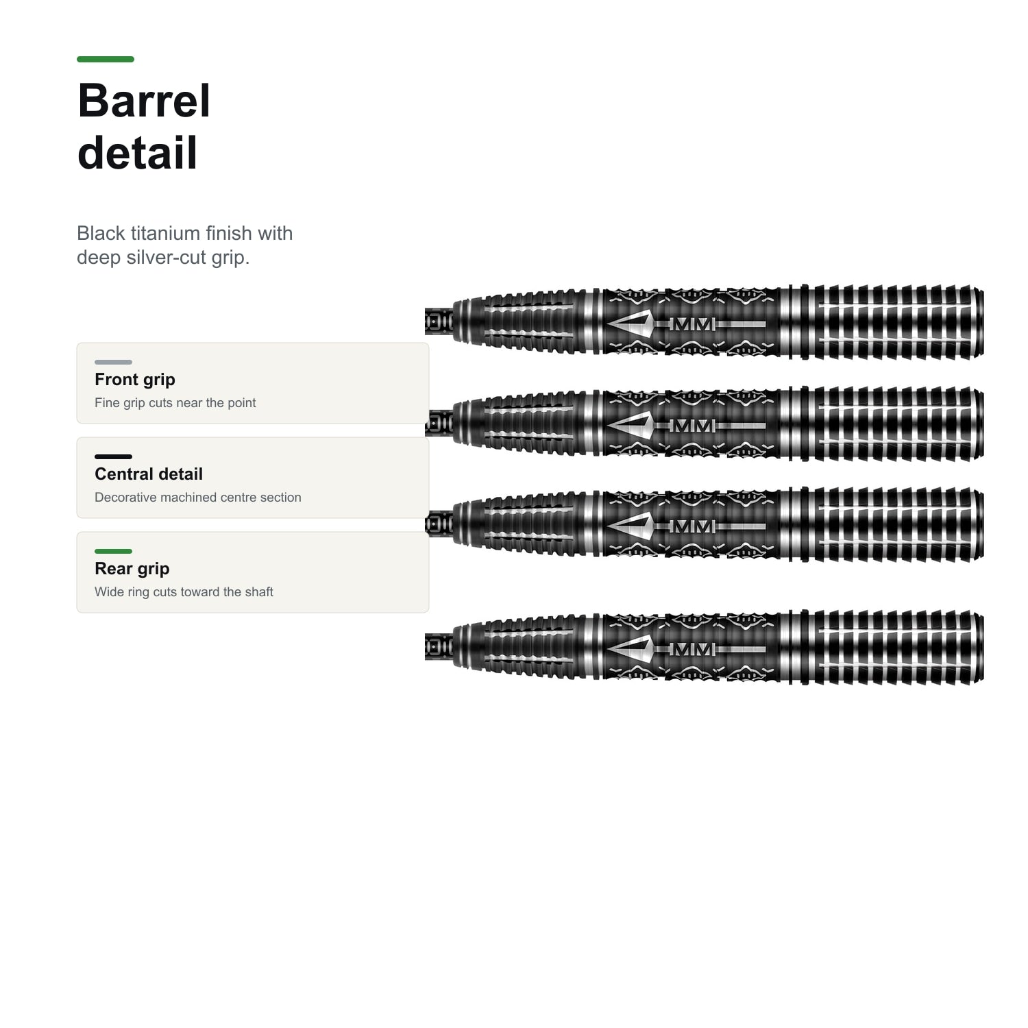 Shot Devon Peterson Courage 90% steeltip darts barrel detail