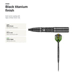 Shot Devon Peterson Courage 90% steeltip darts black titanium finish