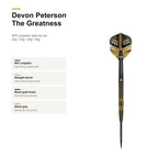 Shot Devon Peterson The Greatness 90% steeltip darts product profile