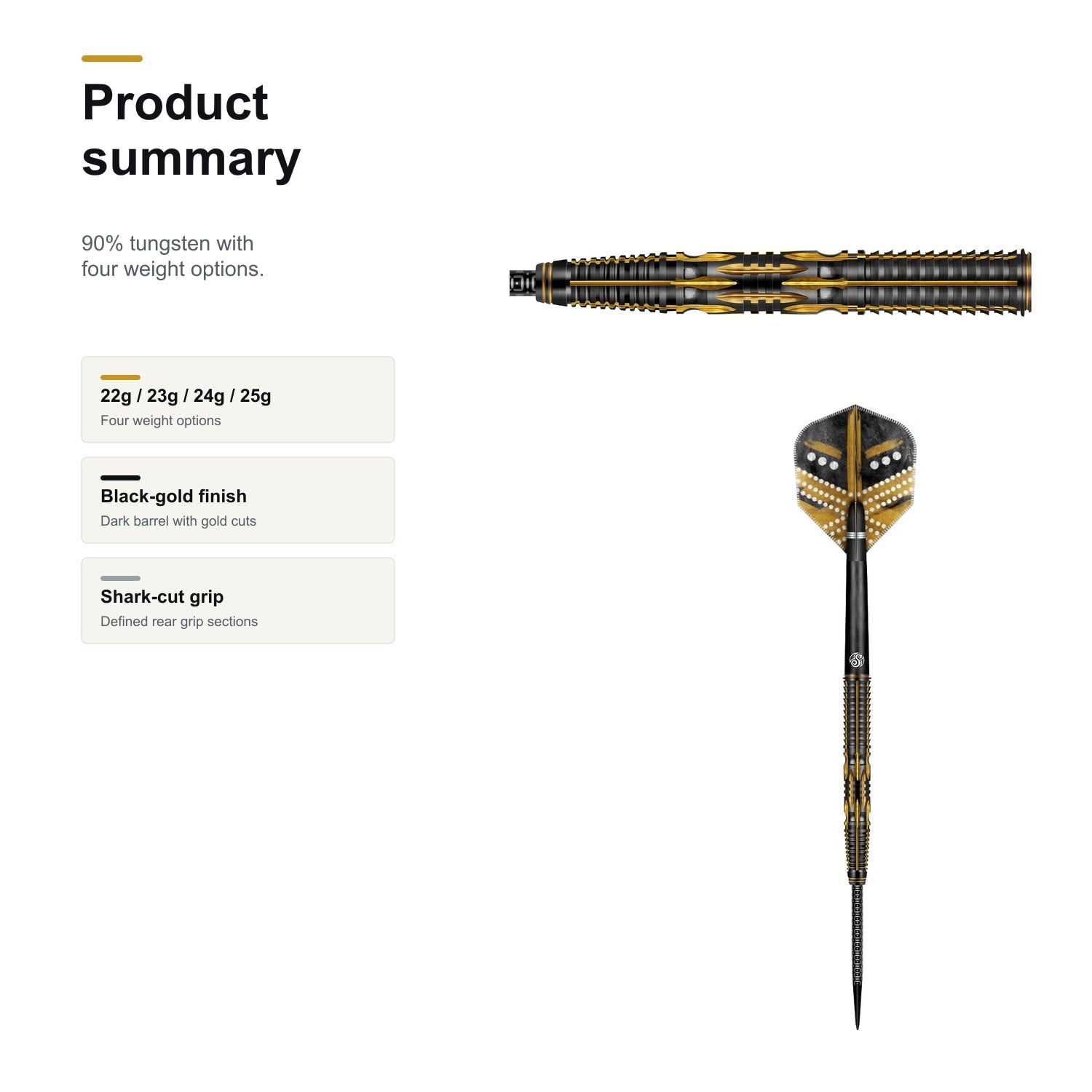 Shot Devon Peterson The Greatness 90% steeltip darts product summary