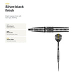 Shot Devon Peterson Wisdom 80% Steeltip darts silver-black finish