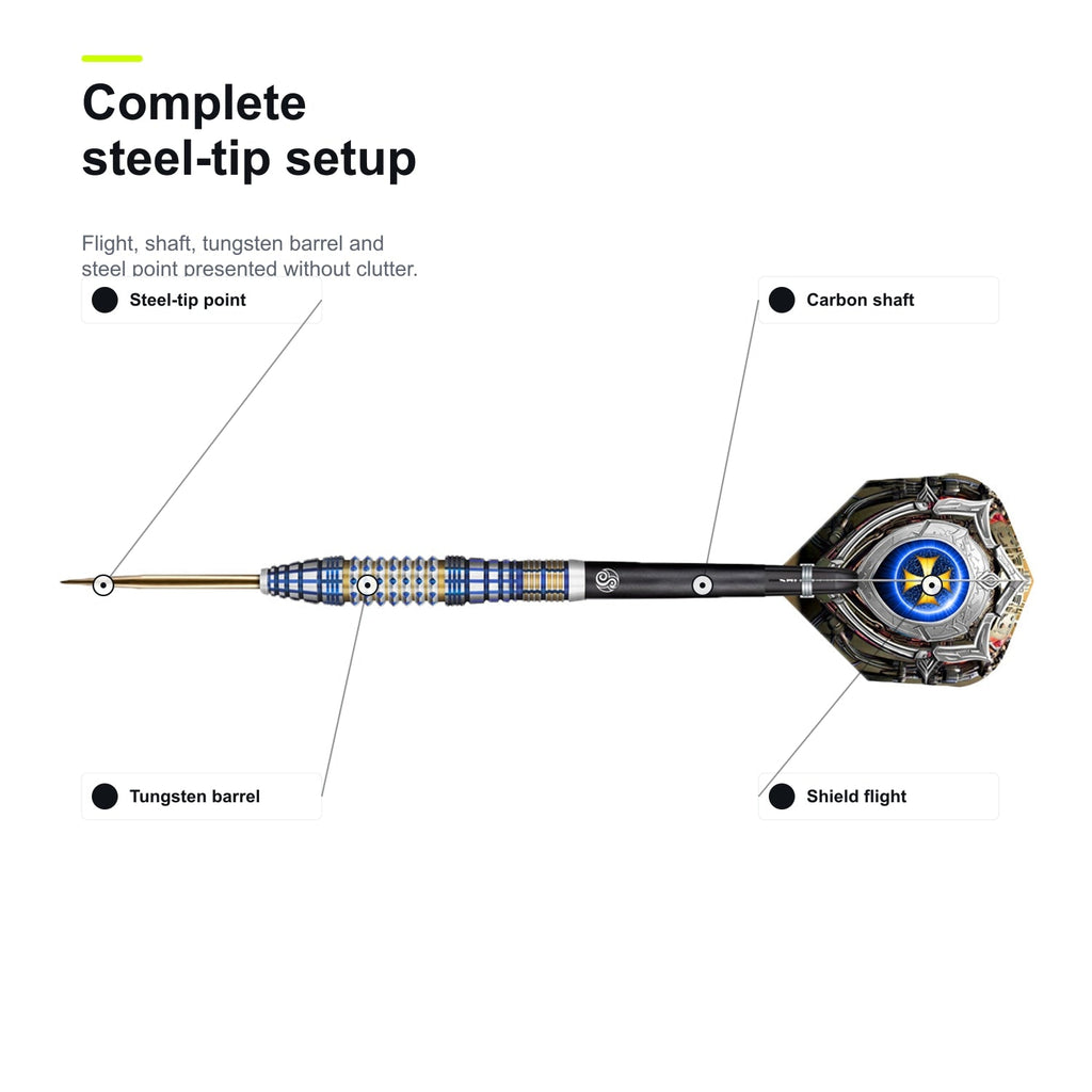 Shot Future Knights Darkstar 90% complete steel-tip setup
