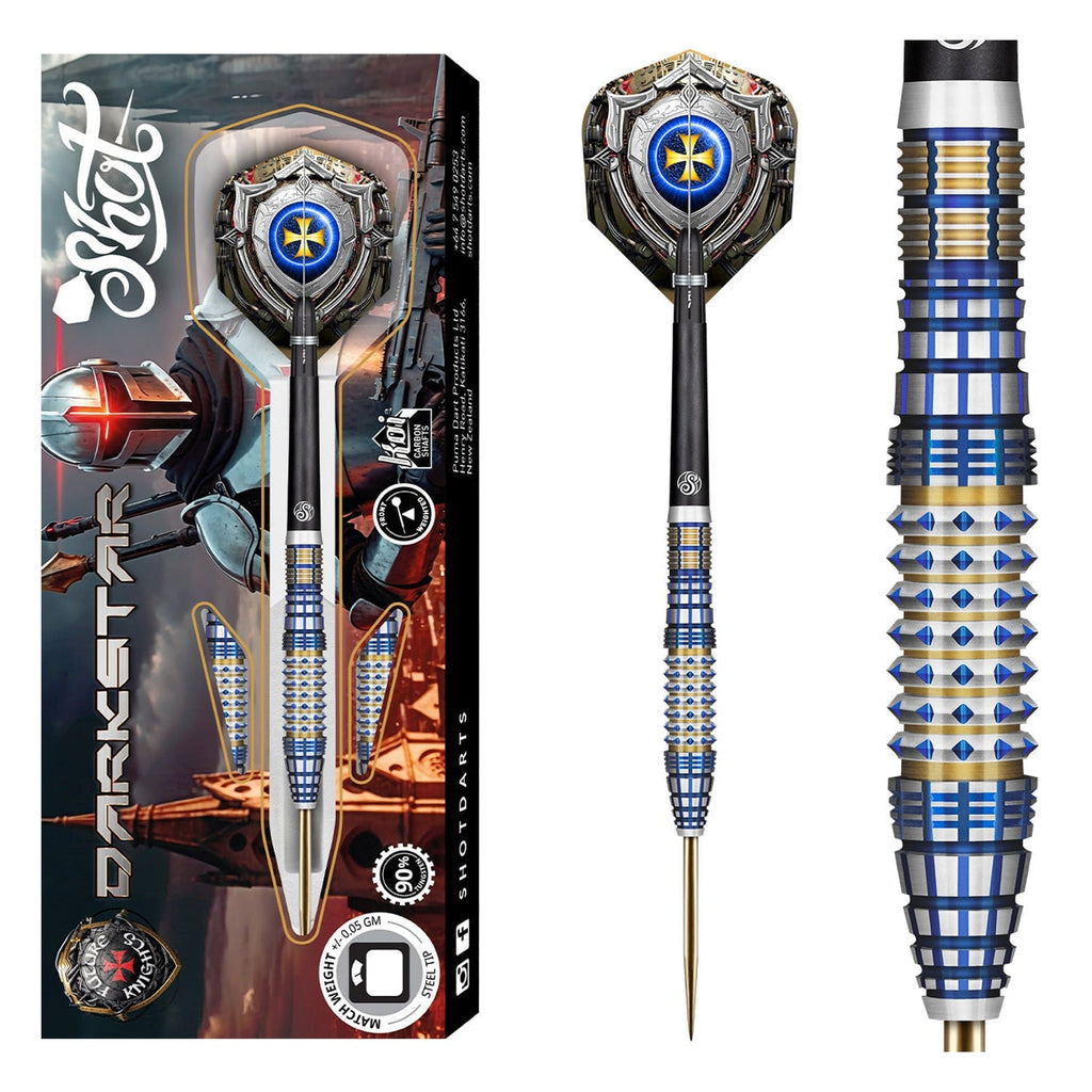 Shot Future Knights Darkstar 90% darts boxed set and barrel detail