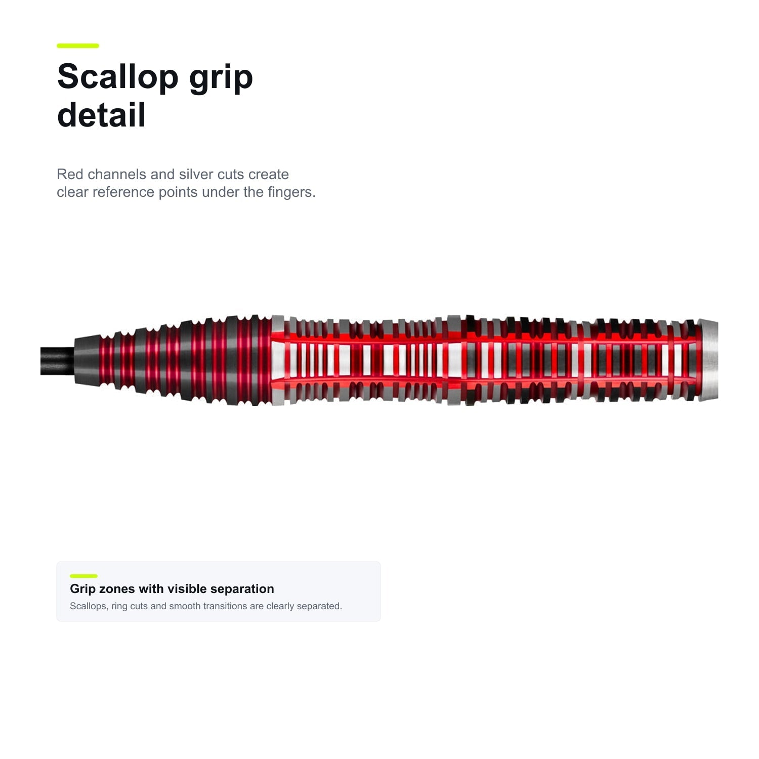 Shot Future Knights Dreadheart 90% scallop grip detail image