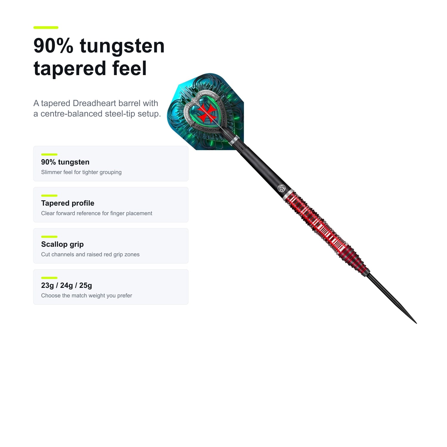 Shot Future Knights Dreadheart 90% tungsten tapered feel image