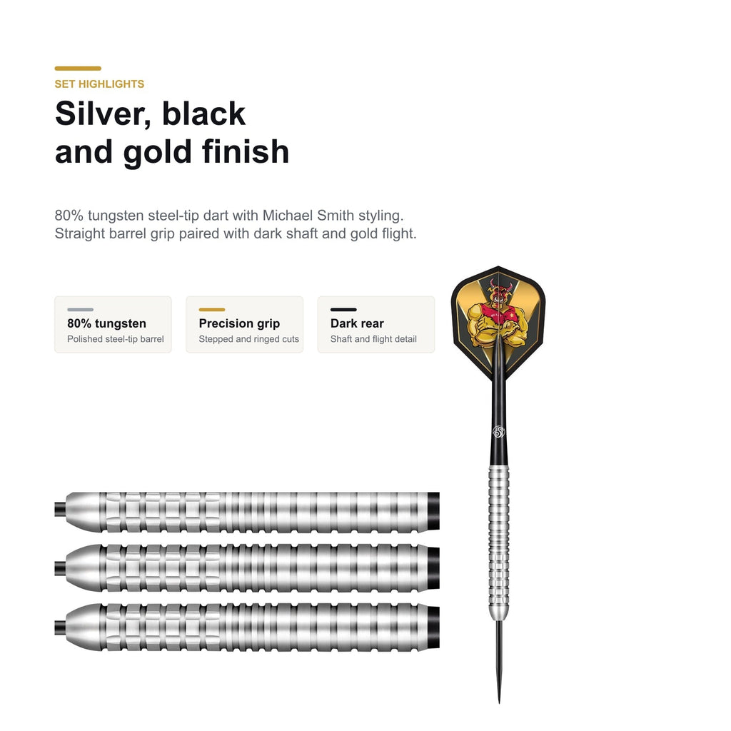Shot Michael Smith 80% Precision silver black gold finish