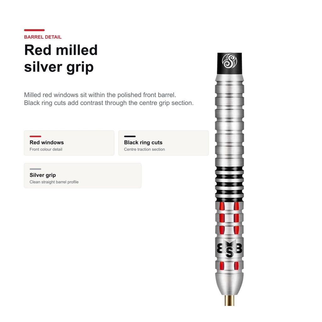 Shot Michael Smith 90% Achieve red and silver barrel detail image