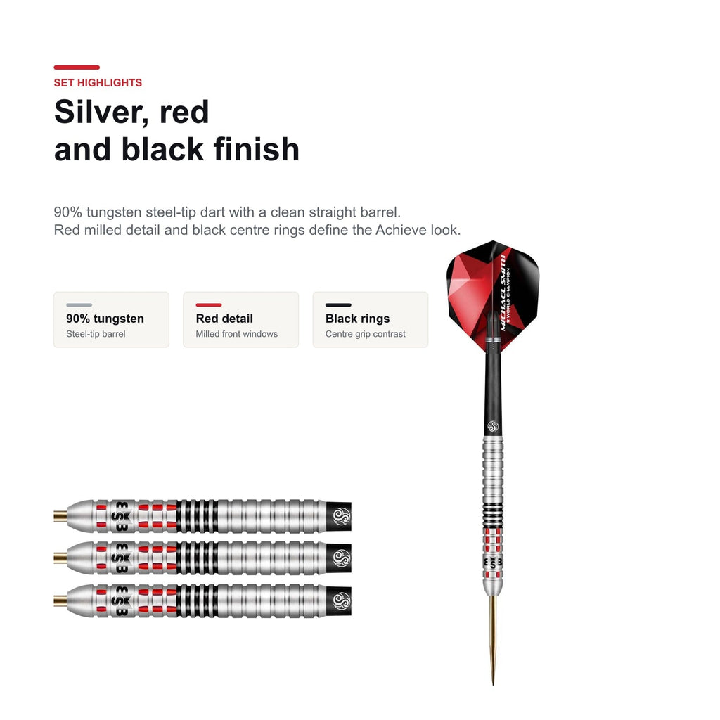 Shot Michael Smith 90% Achieve silver red black finish image