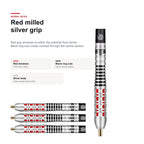 Shot Michael Smith 90% Believe red and silver barrel grip detail