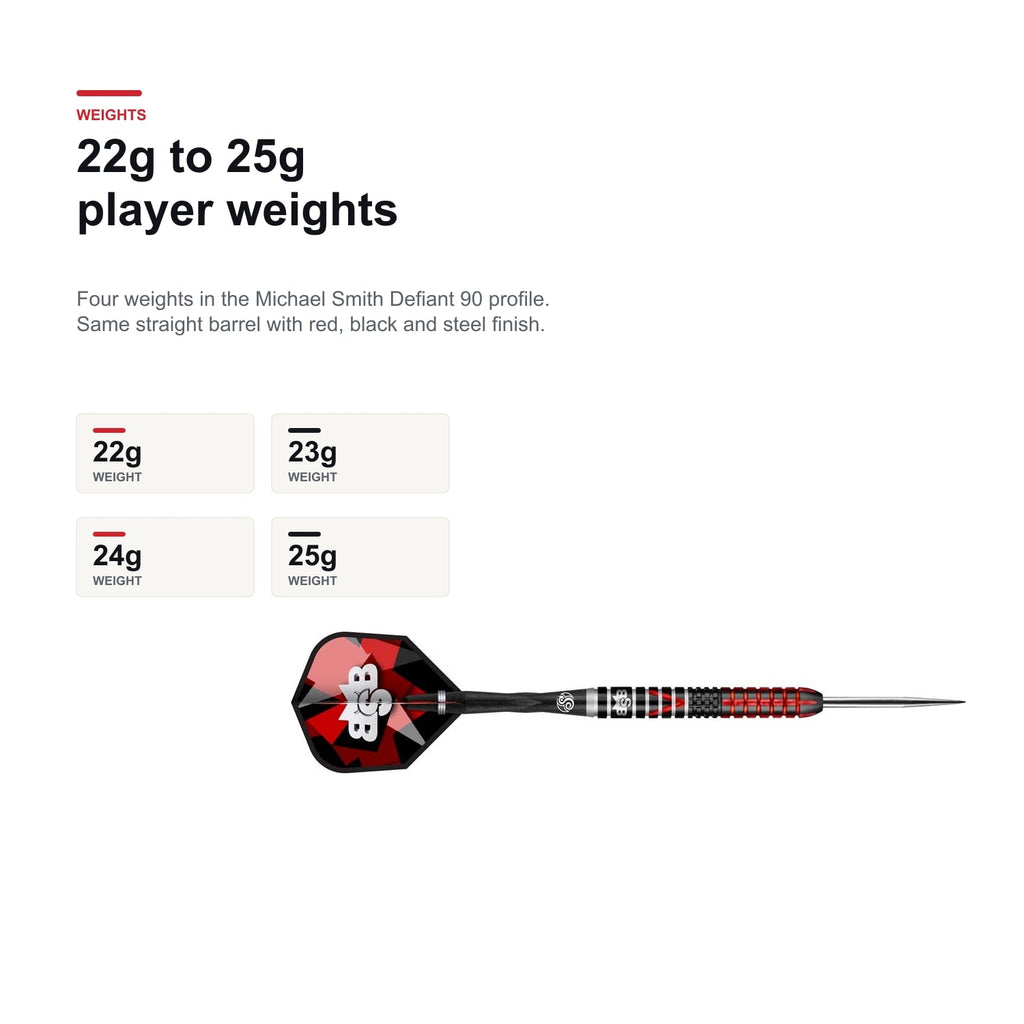 Shot Michael Smith 90% Defiant 22g to 25g player weights