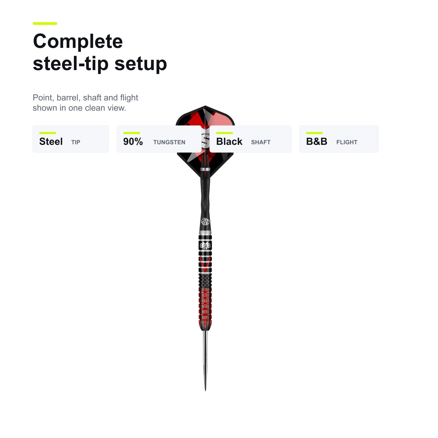Shot Michael Smith 90% Defiant complete steel-tip setup image