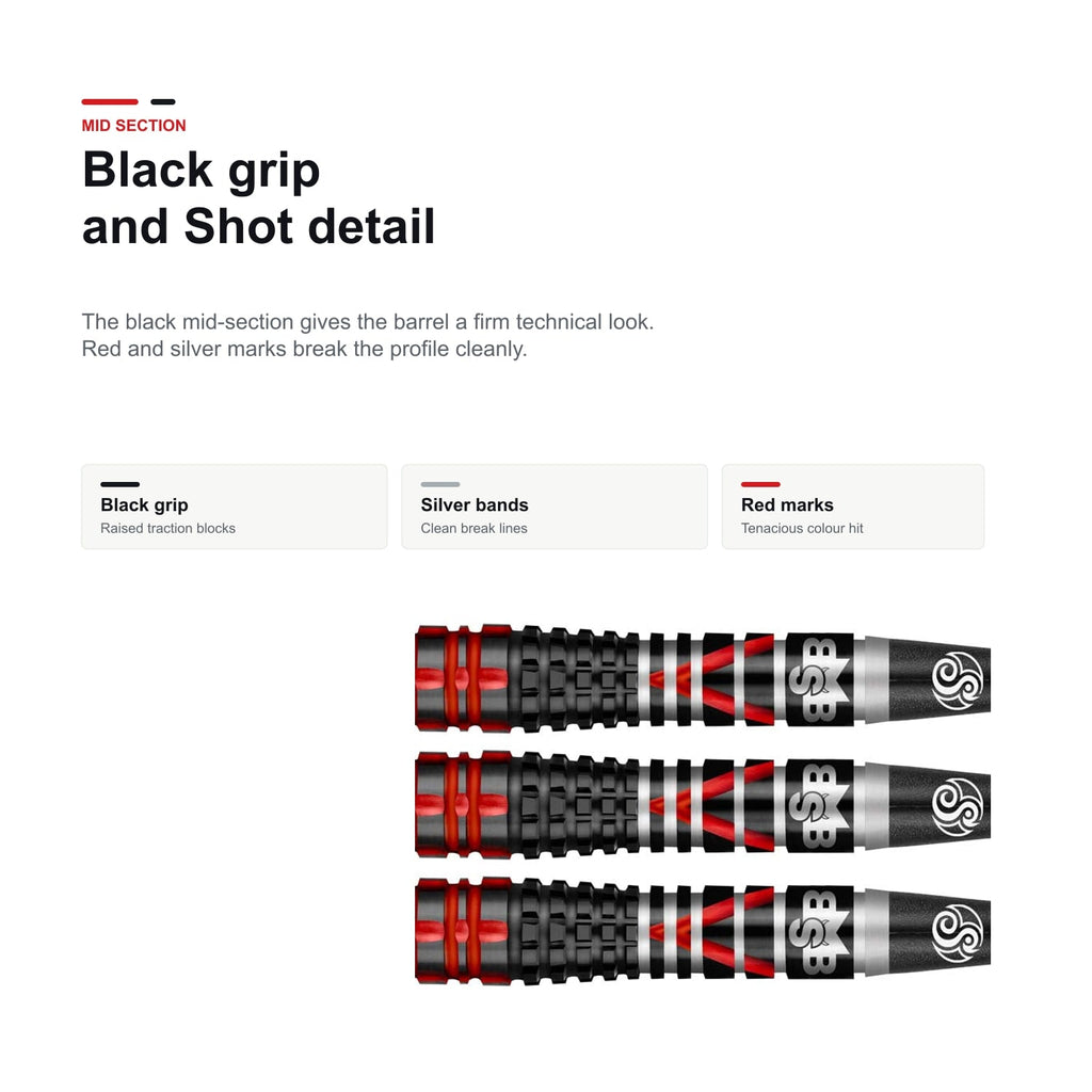 Shot Michael Smith 90% Tenacious black grip and Shot detail