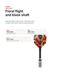 Shot Pro Series Barbora Hospodarska 90% floral flight and shaft detail
