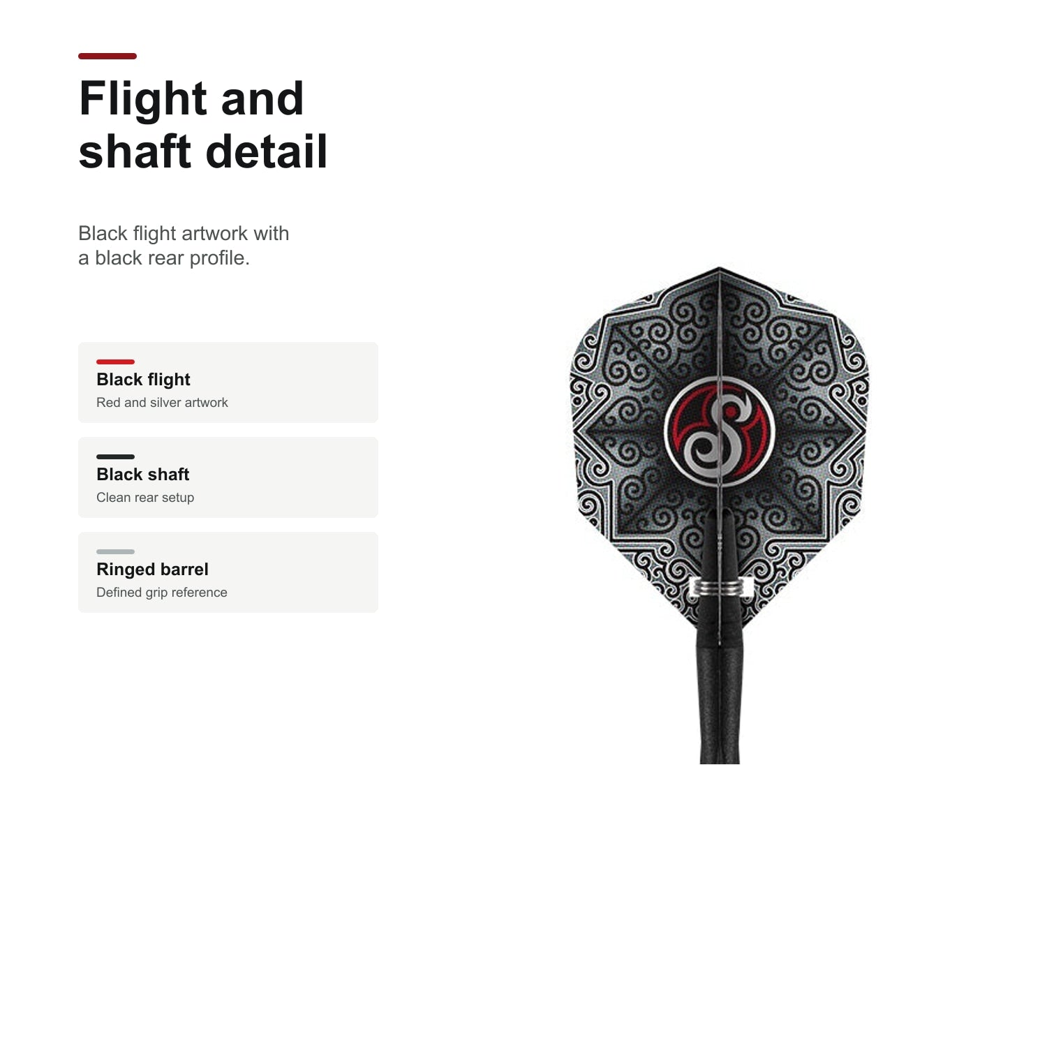 Shot Pro Series Haupai Puha 90% flight and shaft detail image