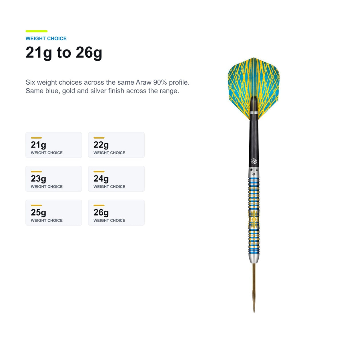 Shot Rowby-John Rodriguez Araw 90% 21g 22g 23g 24g 25g and 26g darts