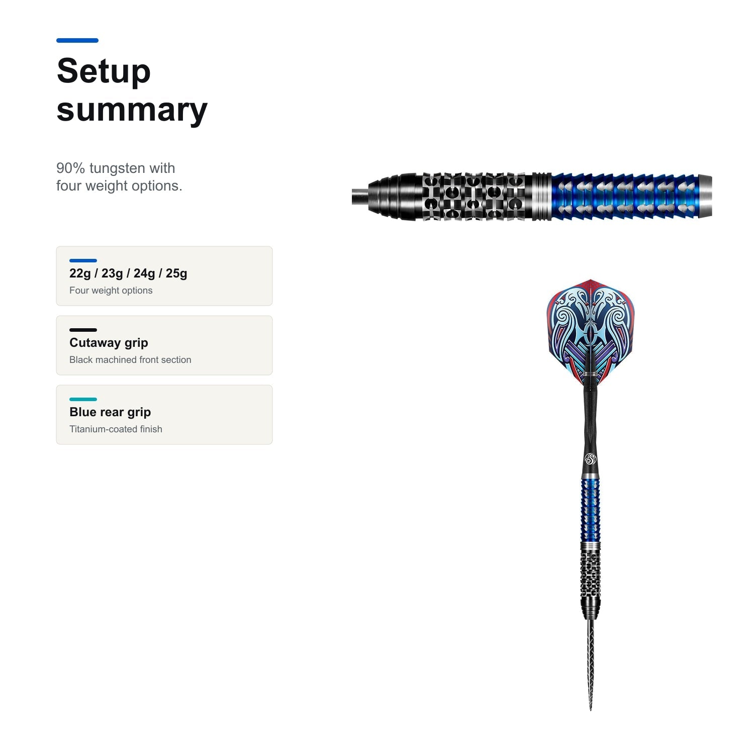 Shot Viking Raven 90% Steeltip darts setup summary