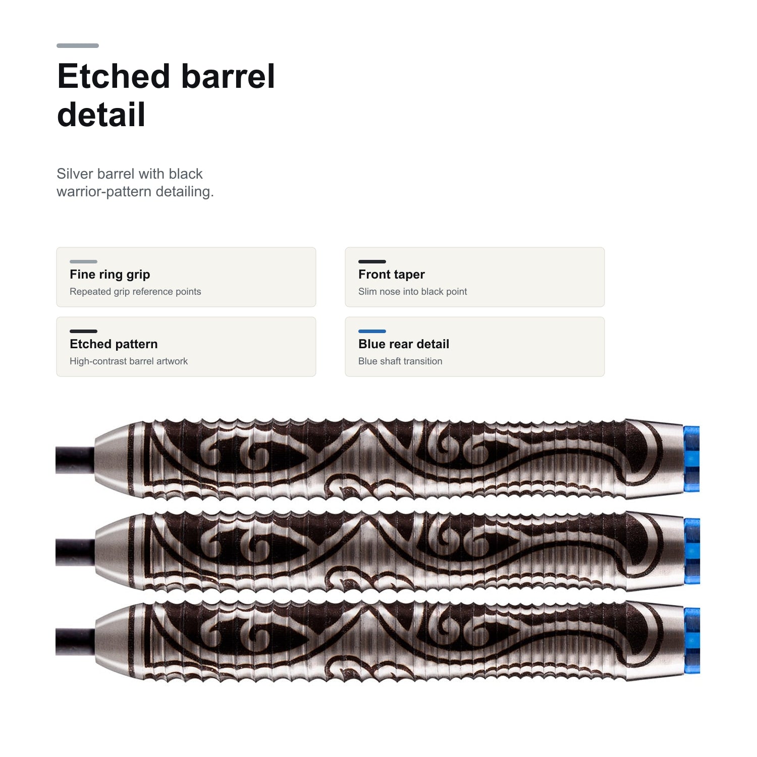Shot Warrior Tipu 80% etched barrel detail