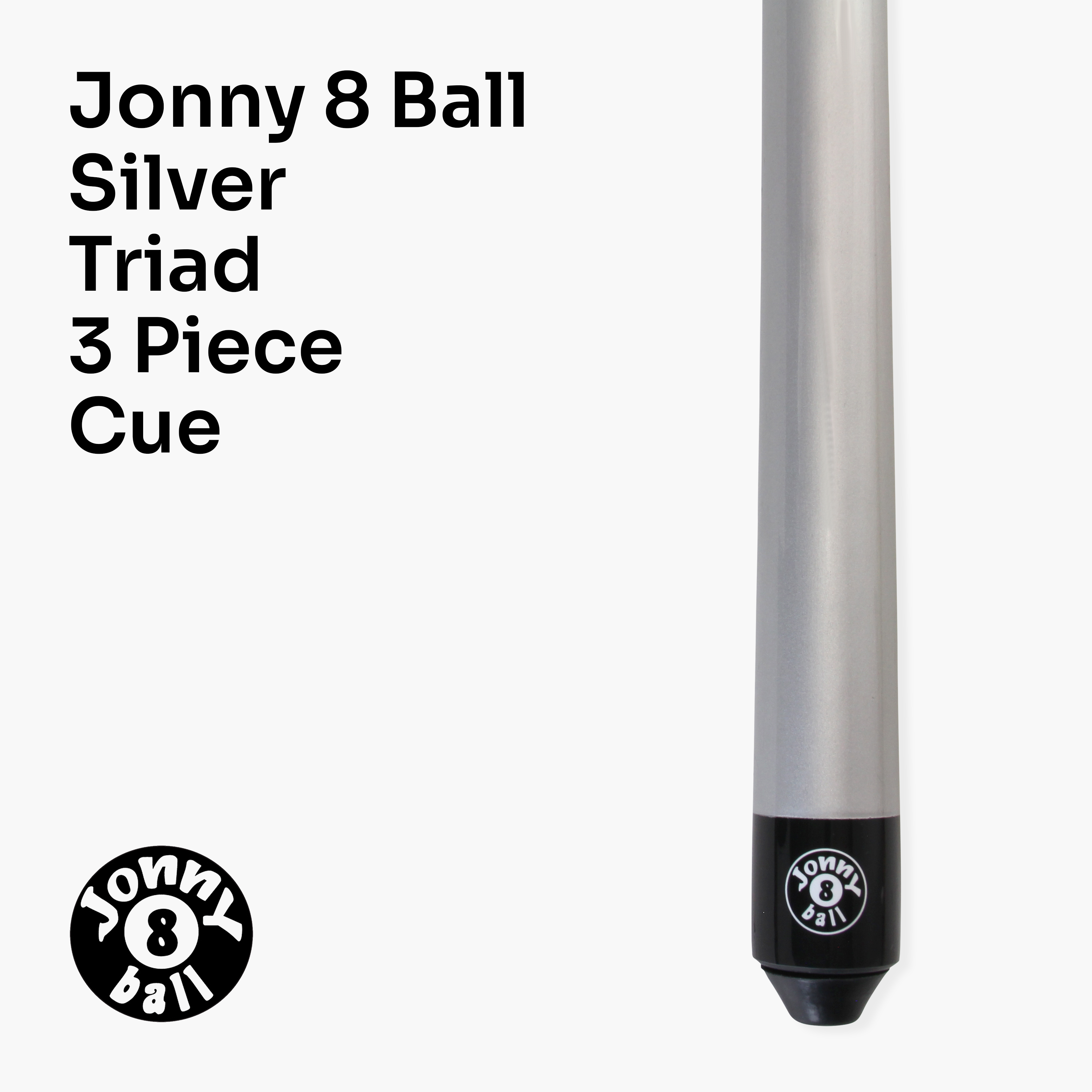 Jonny 8 Ball Triad 57-inch adjustable 3-piece cue Cue + Case