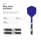 Target 975 Ultra Marine 02 97.5% Swiss Tip Darts blue silver black finish