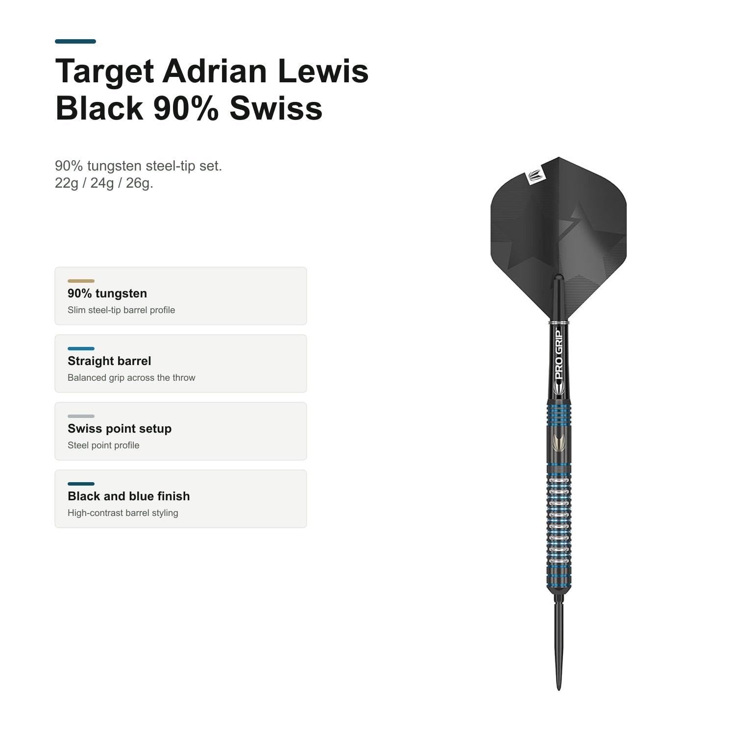 Target Adrian Lewis Black 90% Swiss product profile