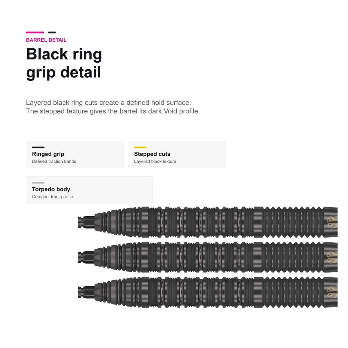 Target Bolide Void 01 90% SP black ring grip detail