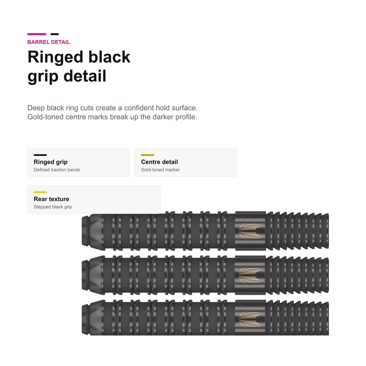 Target Bolide Void 02 90% SP ringed black grip detail