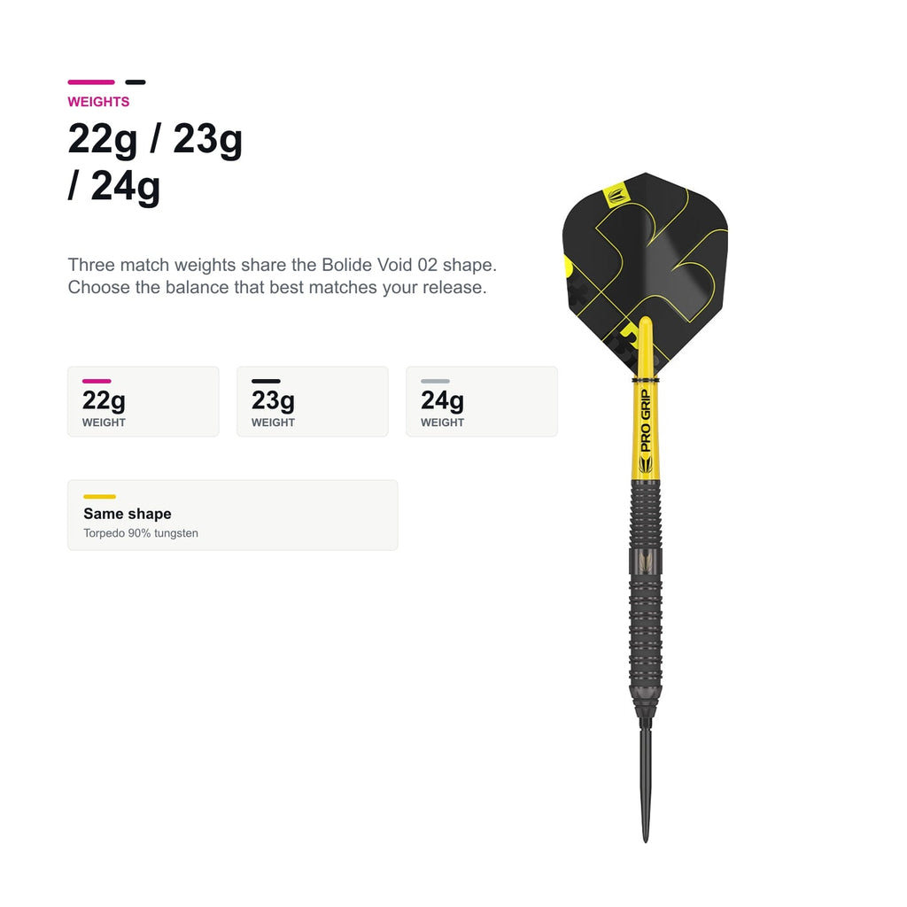 Target Bolide Void 02 90% SP 22g 23g 24g match weights