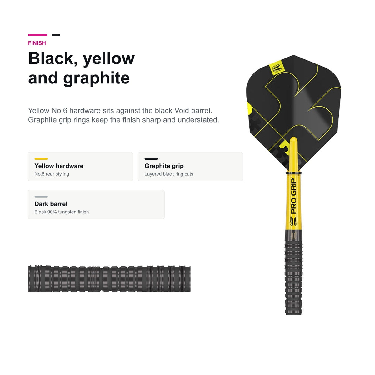 Target Bolide Void 04 90% SP black yellow void finish